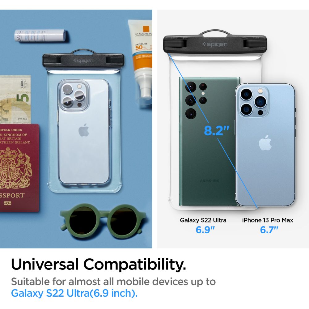 Spigen A601 vízálló univerzális  telefontok crystal clear-5