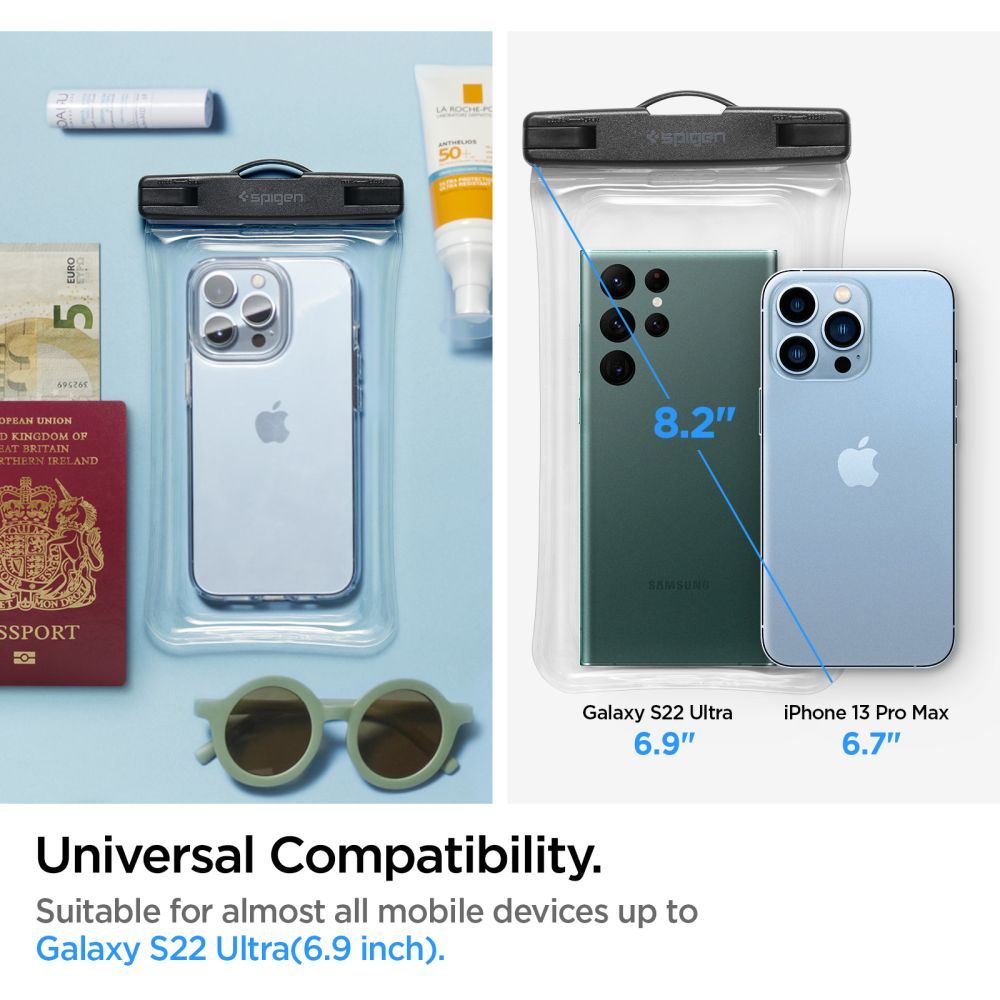 Spigen A610 vízálló lebegő univerzális  telefontok crystal clear-6
