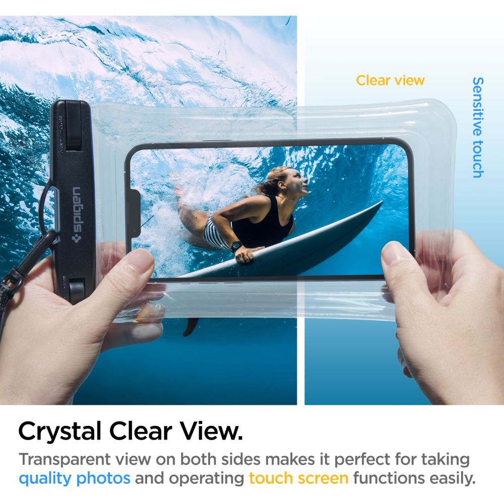 Spigen A610 vízálló lebegő univerzális  telefontok crystal clear-7