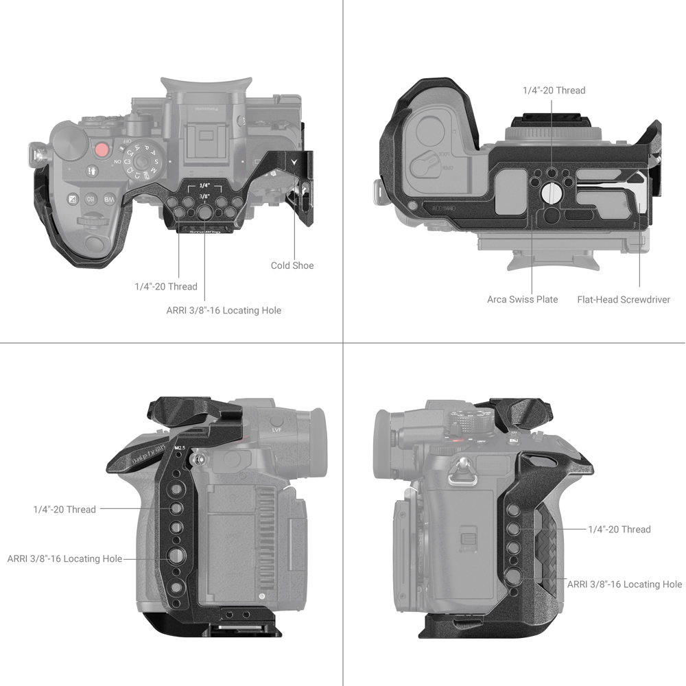 SmallRig Camera Cage Panasonic LUMIX GH6 kamerához (3440) -9
