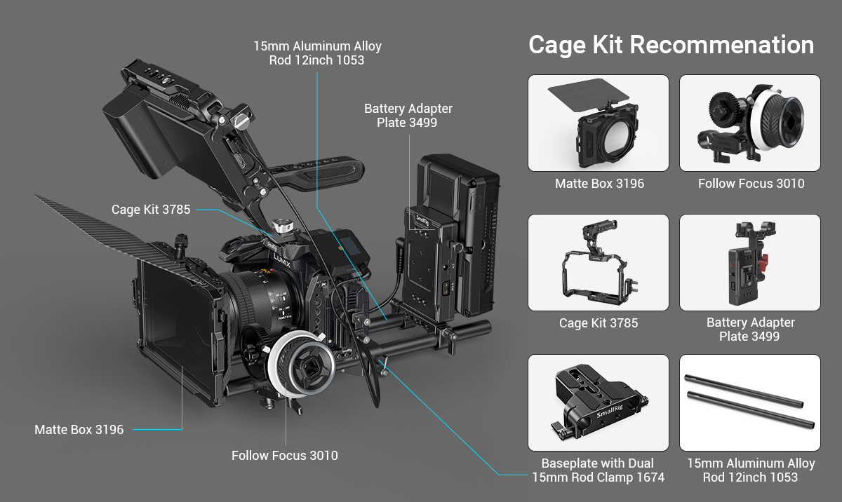 SmallRig Camera Cage Panasonic LUMIX GH6 kamerához (3440) -5
