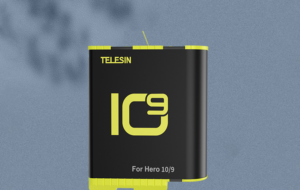 TELESIN 3 foglalatos töltődoboz GoPro Hero 9 / Hero 10 / Hero 11 / Hero 12 akciókamerákhoz + 3db 1750mAh akkumulátor (GP-BNC-902-B)-9
