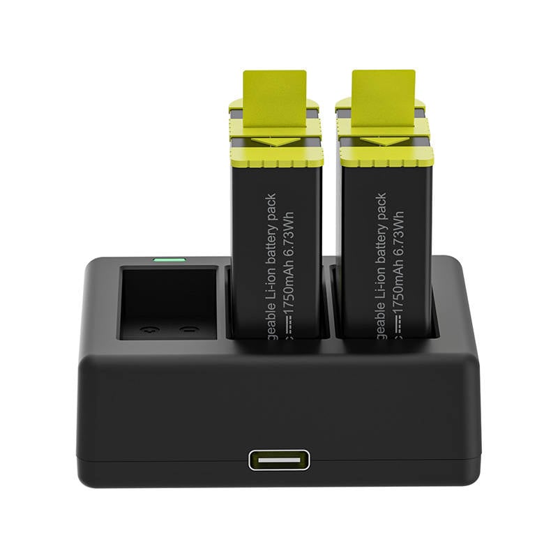 TELESIN 3 foglalatos töltő + 2db 1750mAh akkumulátor GoPro Hero 9 / Hero 10 / Hero 11 / Hero 12 akciókamerához (GP-BTR-903-B)-5