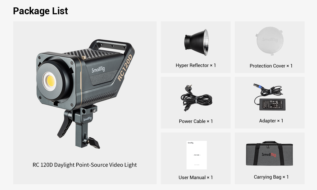 SmallRig RC120D 5600K LED lámpa, videólámpa (3612)-13