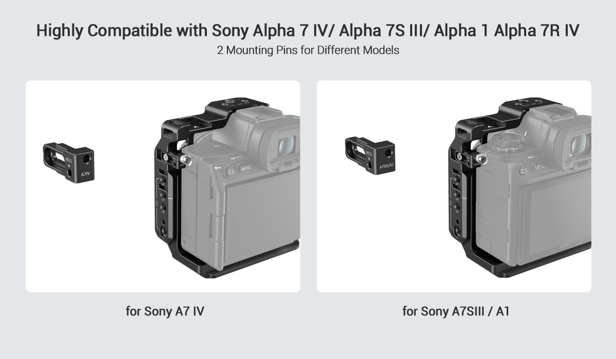 SmallRig Camera Half Cage Sony Alpha 7 IV/Alpha 7S III/Alpha 1/Alpha 7R IV kamerákhoz (3639)-9