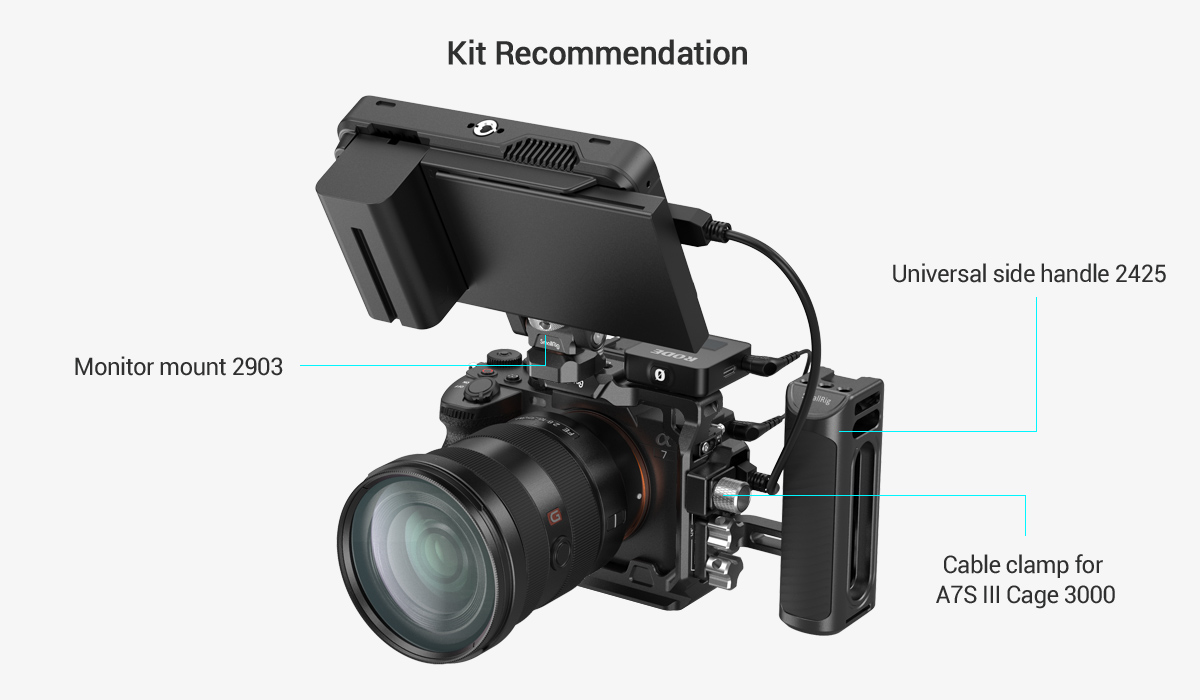 SmallRig Camera Half Cage Sony Alpha 7 IV/Alpha 7S III/Alpha 1/Alpha 7R IV kamerákhoz (3639)-11