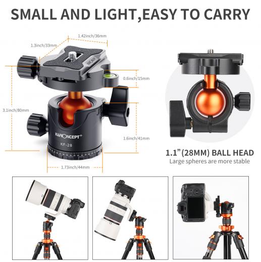 KF Concept KF-28V3 gömbfej, 10kg teherbírás (KF31.023V3)-1