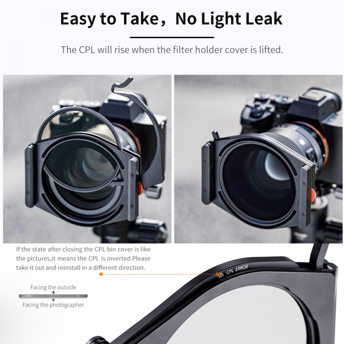 KF Concept négyzet alakú szűrőtartó rendszer Pro Kit (szűrőtartó + 95mm CPL szűrő + négyzet alakú ND1000 + ND8 + ND64 szűrő + 4 szűrőadapter gyűrű) (SKU.1877)-2