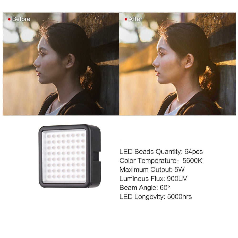 WY-64 LED lámpa, videólámpa 5600K vakupapucs foglalattal-7