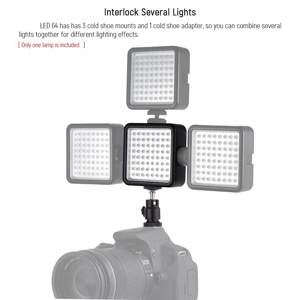 WY-64 LED lámpa, videólámpa 5600K vakupapucs foglalattal-3