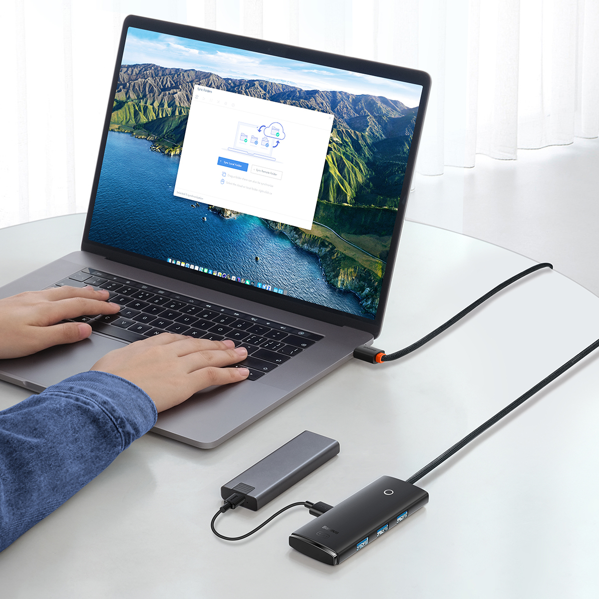 Baseus Adapter HUB - USB - 4xUSB3.0 - 2m (WKQX030201) fekete-6