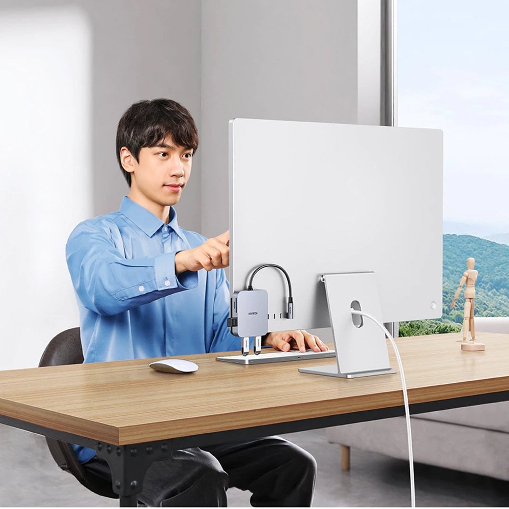 Ugreen HUB iMachez USB type C - 3 x USB 3.1 Gen 1 + SD / TF kártyaolvasó szürke (CM521 60377)-7