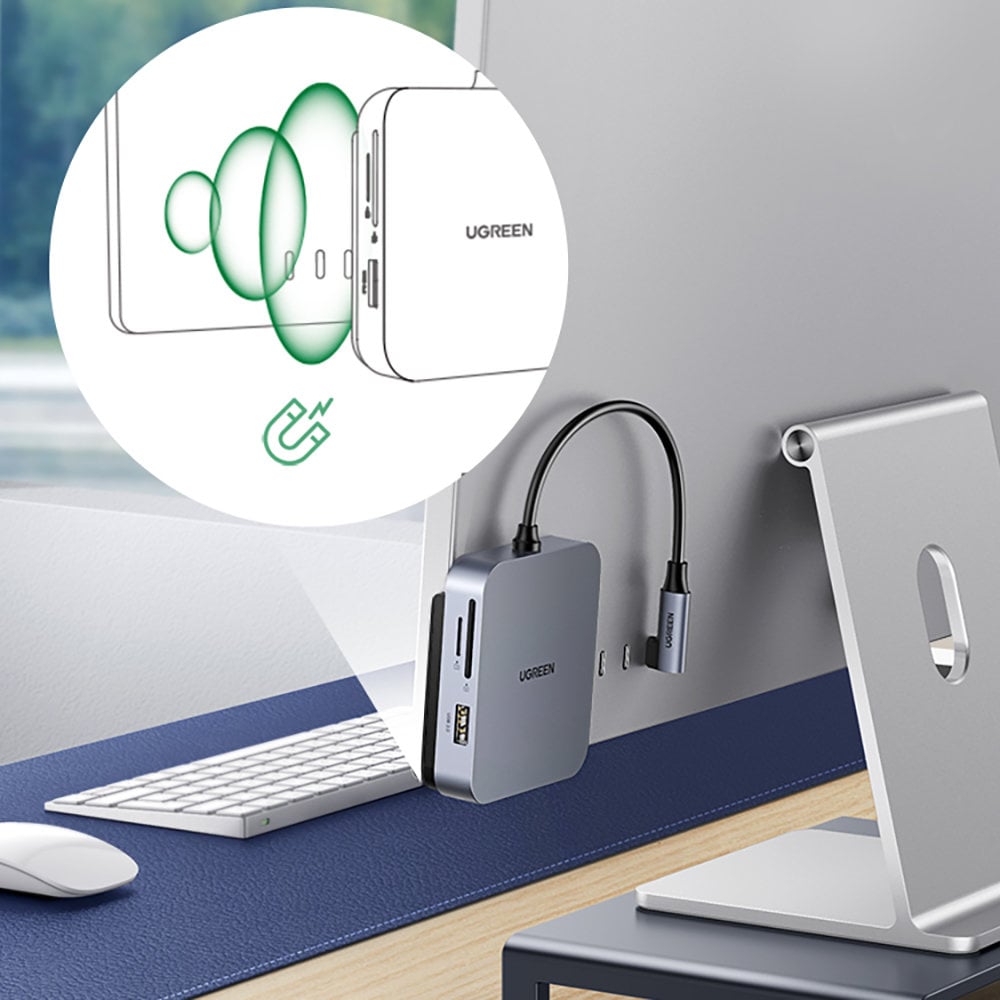 Ugreen HUB iMachez USB type C - 3 x USB 3.1 Gen 1 + SD / TF kártyaolvasó szürke (CM521 60377)-4