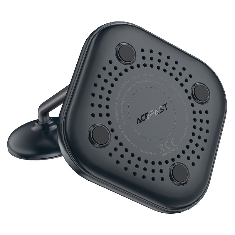 Acefast Qi 15W Vezeték Nélküli Mágneses (MagSafe) iPhone és Airpods töltőállomás szürke (E6 gray)-4