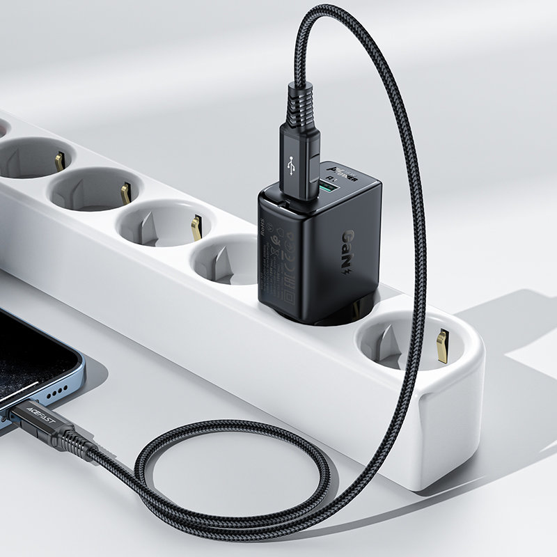 Acefast Töltő Adapter 2 X USB 18W QC 3.0 AFC, FCP fekete  (A33 black)-4