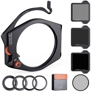 KF Concept négyzet alakú szűrőtartó rendszer Pro Kit (szűrőtartó + 95mm CPL szűrő + négyzet alakú ND1000 + ND8 + ND64 szűrő + 4 szűrőadapter gyűrű) (SKU.1877)