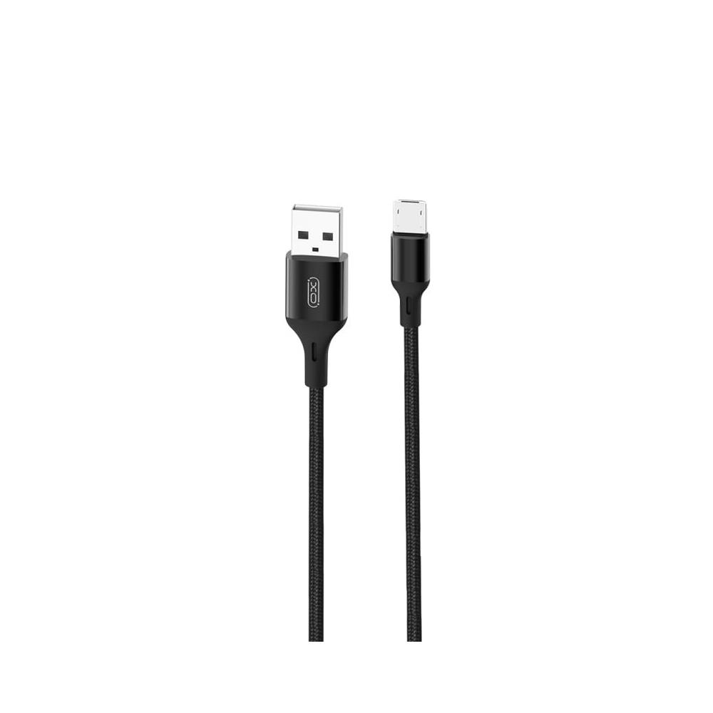 XO NB143 USB - microUSB kábel 1 m 2,4A fekete-0