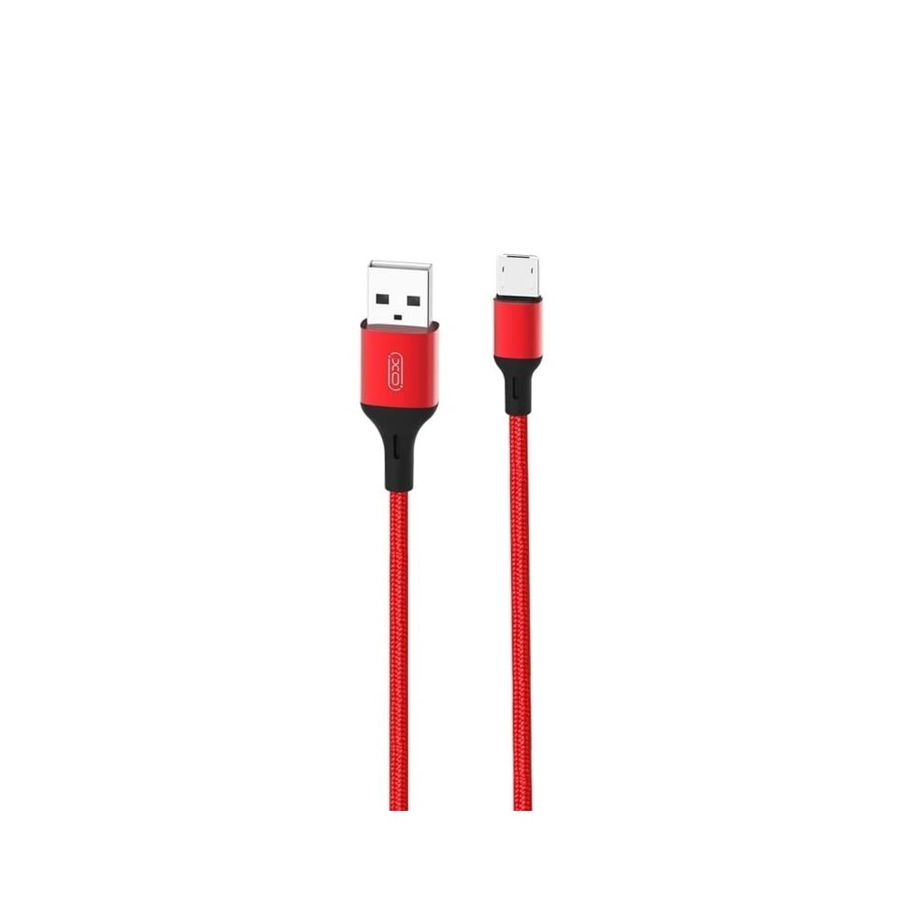 XO NB143 USB - microUSB kábel 1 m 2,4A piros-0