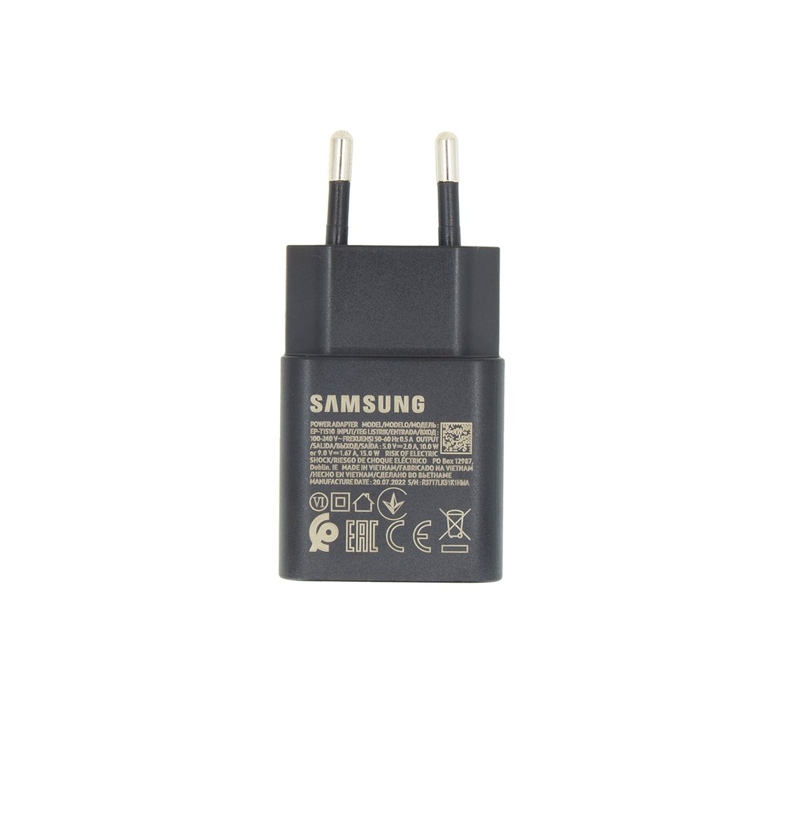 Samsung EP-T1510EBE USB-C hálózati töltő adapter fekete 15W-1