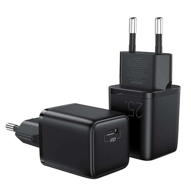 Joyroom hálózati töltő adapter USB Type C PD töltő 25W EU dugó fekete (L-P251)-0