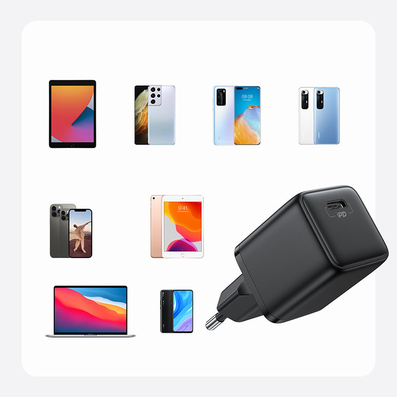 Joyroom hálózati töltő adapter USB Type C PD töltő 25W EU dugó fekete (L-P251)-7