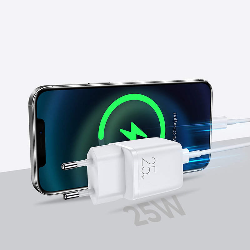 Joyroom hálózati töltő adapter USB Type C PD töltő 25W EU dugó fehér (L-P251)-5