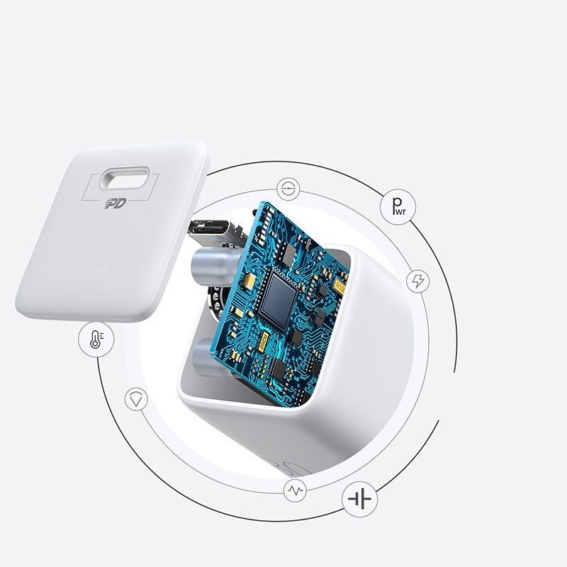 Joyroom hálózati töltő adapter USB Type C PD töltő 25W EU dugó fehér (L-P251)-2