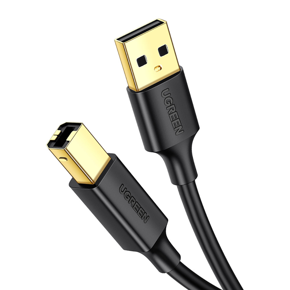 Ugreen US135 USB Type B nyomtatókábel - USB 2.0 480 Mbps 2m fekete-0