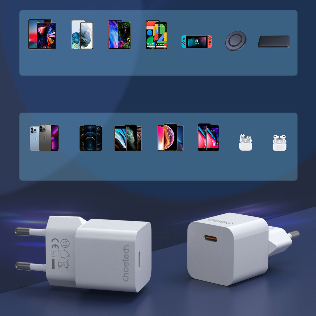 Choetech hálózati töltő adapter 20W USB Type C (PD5010)-4