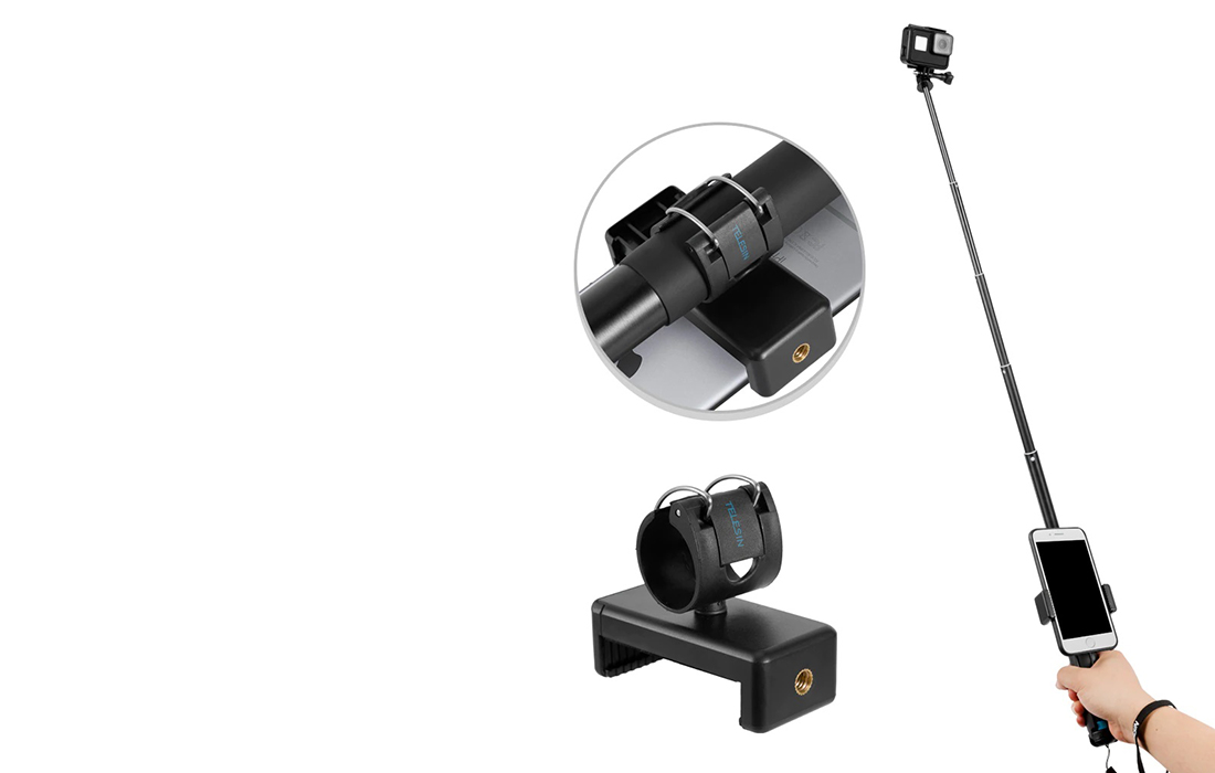 TELESIN selfie bot, állvány akciókamerákhoz mobiltelefon tartóval (GP-MNP-090-S)-2