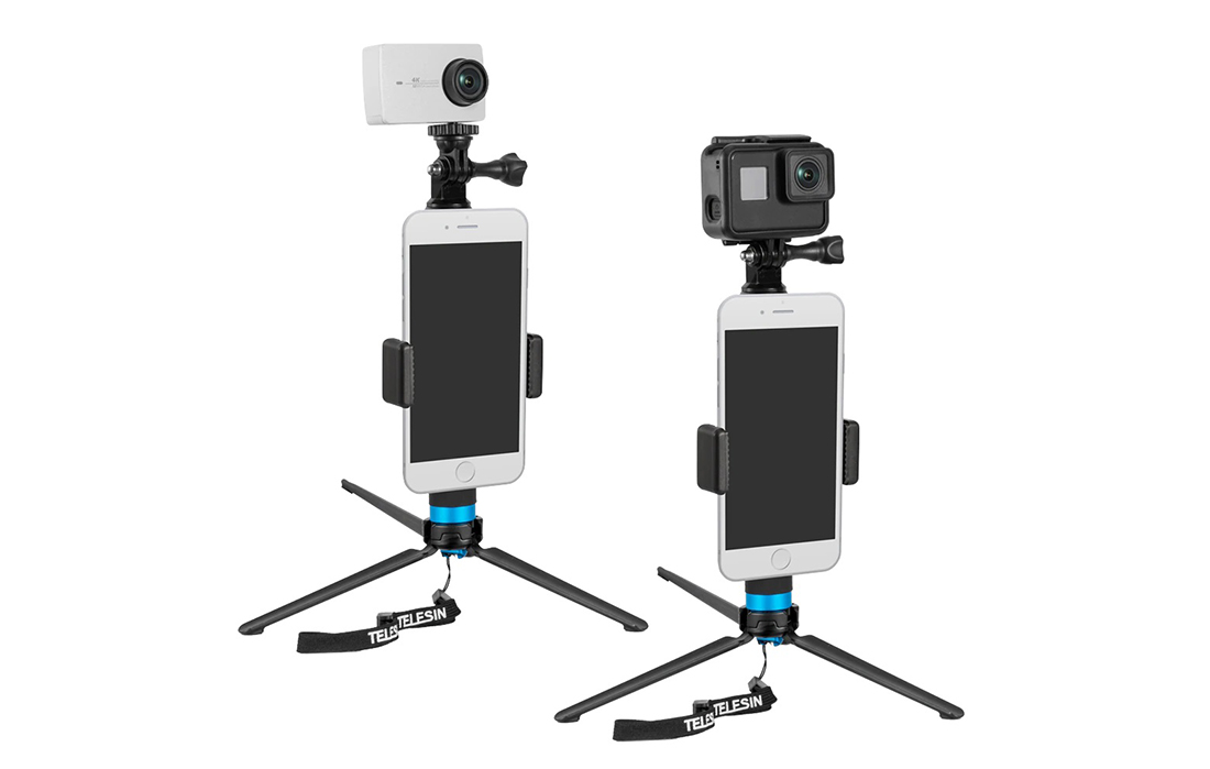TELESIN selfie bot, állvány akciókamerákhoz mobiltelefon tartóval (GP-MNP-090-S)-4