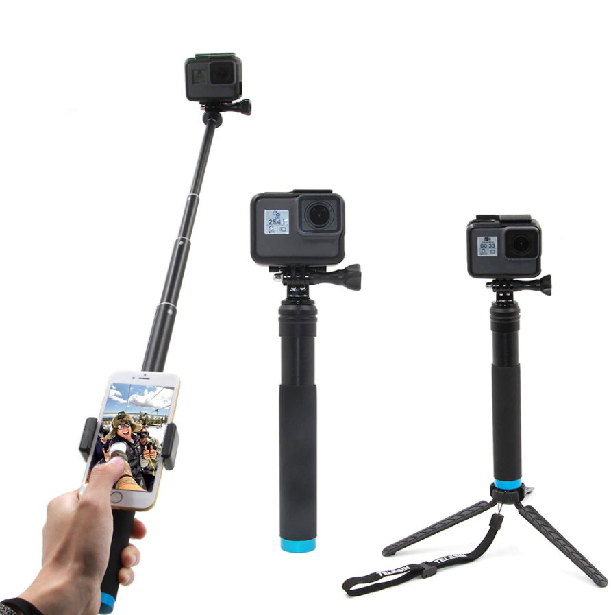 TELESIN selfie bot, állvány akciókamerákhoz mobiltelefon tartóval (GP-MNP-090-D)-0