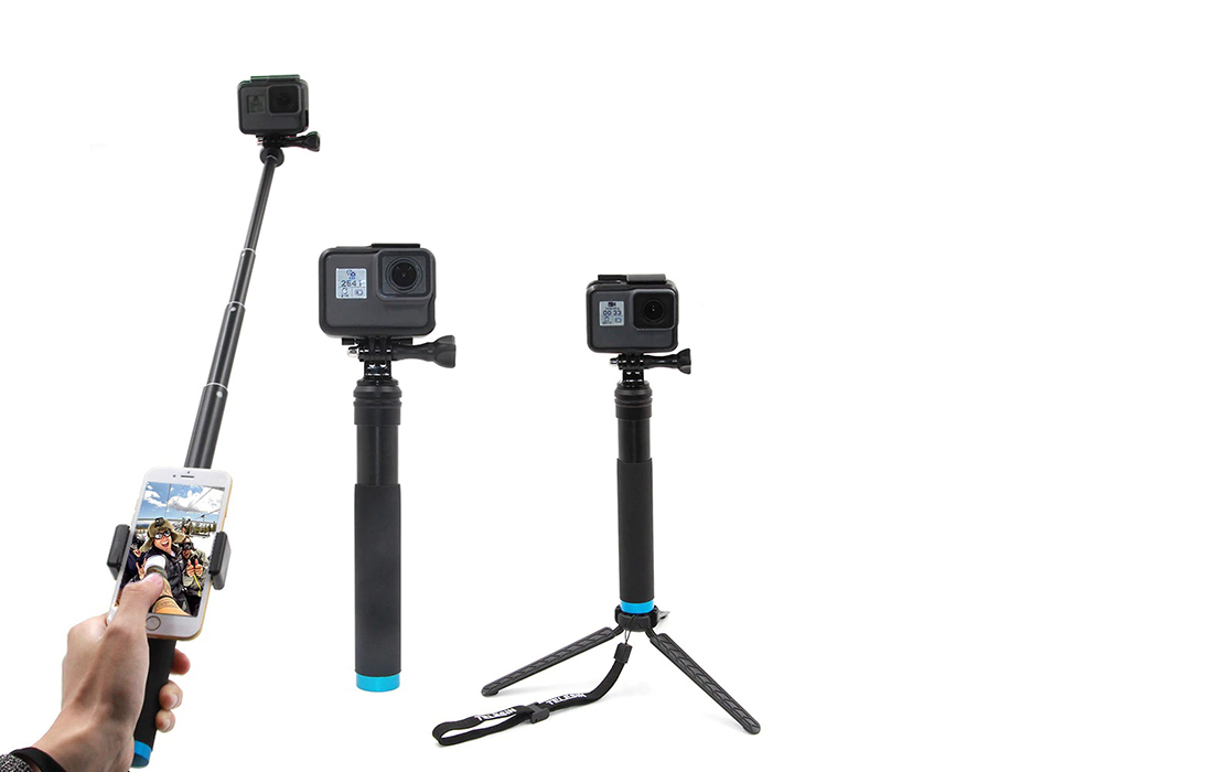 TELESIN selfie bot, állvány akciókamerákhoz mobiltelefon tartóval (GP-MNP-090-D)-1
