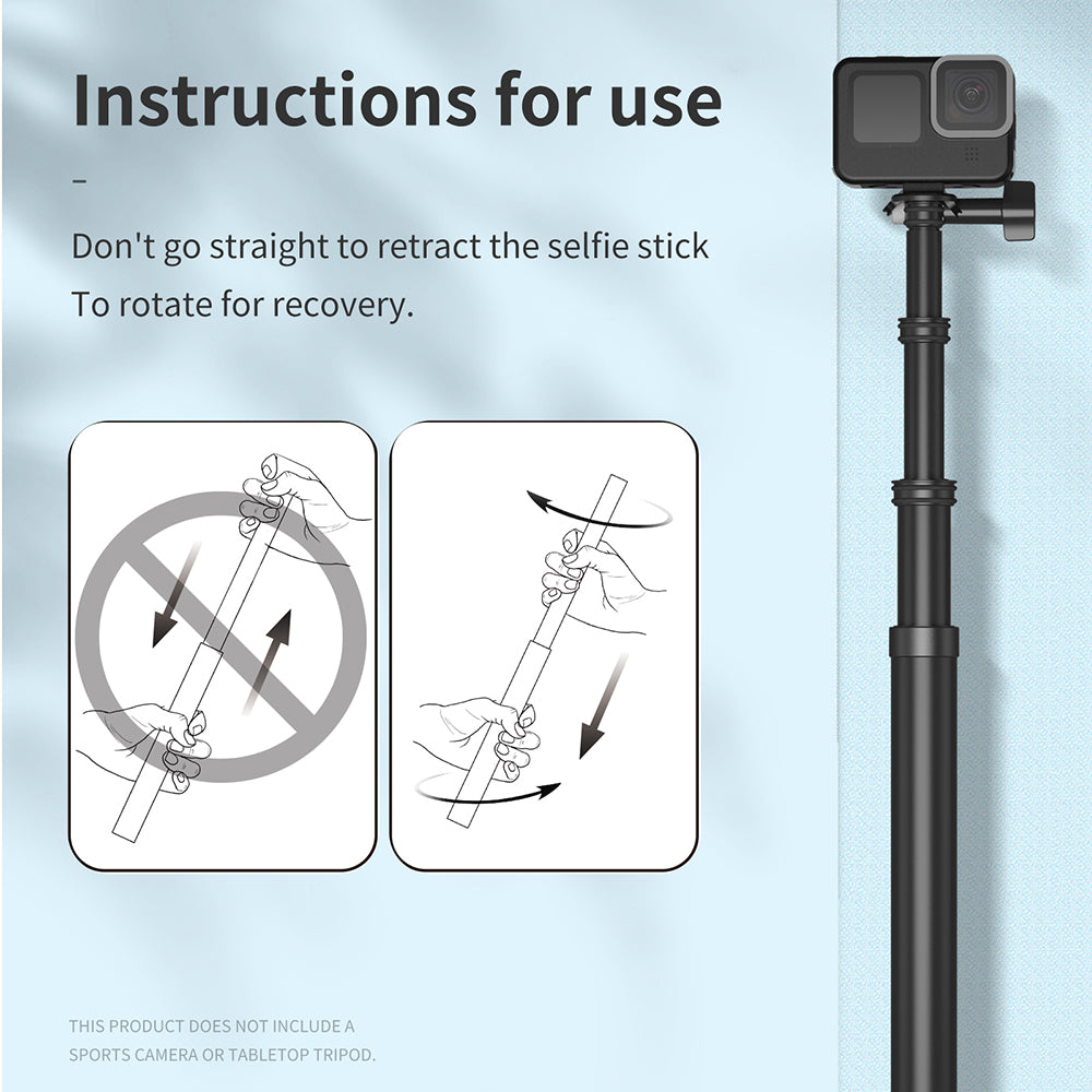 TELESIN karbon selfie bot akciókamerákhoz 300cm (IS-MNP-300)-7