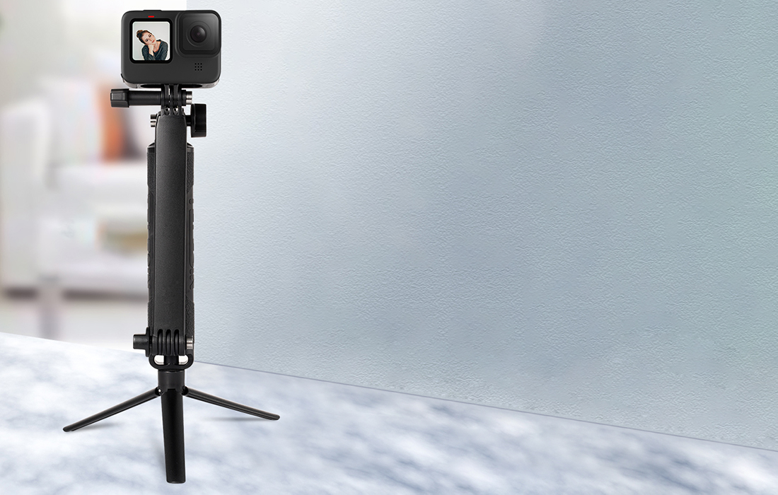 TELESIN 360 fokos vízálló selfie kar, állvány akciókamerákhoz (GP-MFW-300)-7