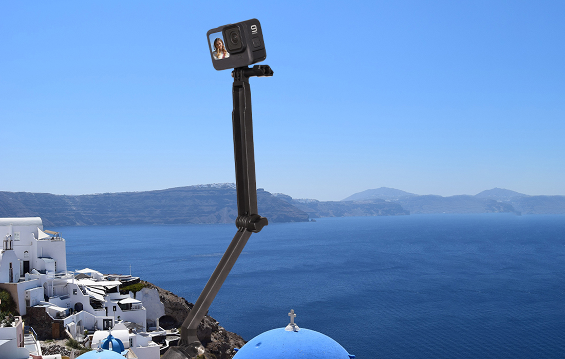TELESIN 360 fokos vízálló selfie kar, állvány akciókamerákhoz (GP-MFW-300)-6