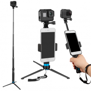 TELESIN selfie bot, állvány akciókamerákhoz mobiltelefon tartóval (GP-MNP-090-S)