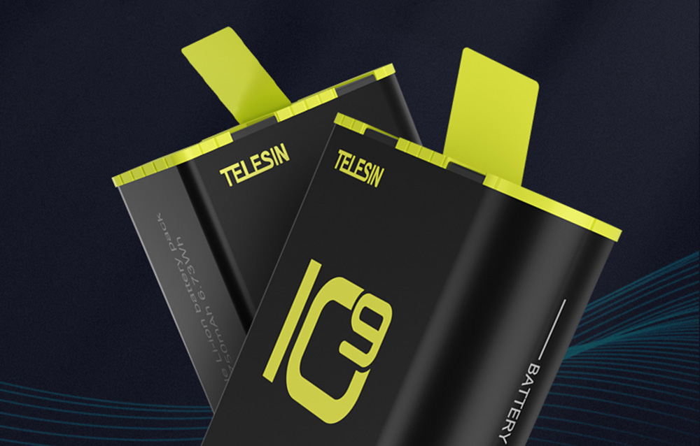 TELESIN akkumulátor GoPro Hero 9 / Hero 10 / Hero 11 / Hero 12 akciókamerákhoz 1750mAh (GP-BTR-901-B)-4