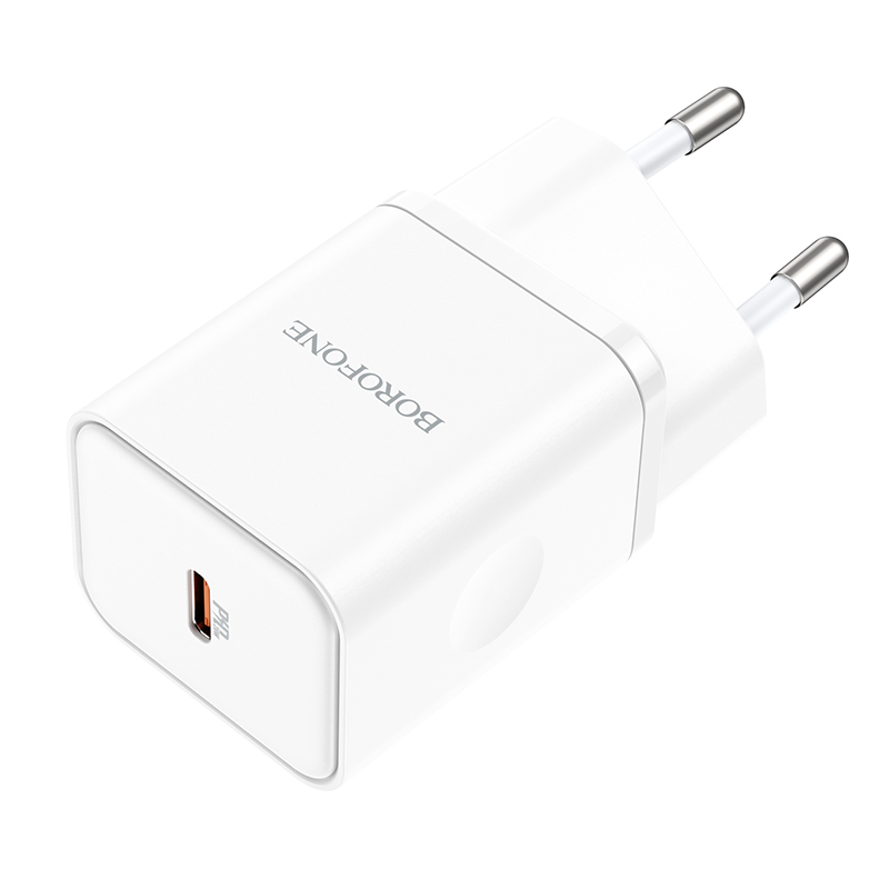 Borofone BN6 hálózati töltő adapter Type C QC 3.0 PD 20W fehér-1