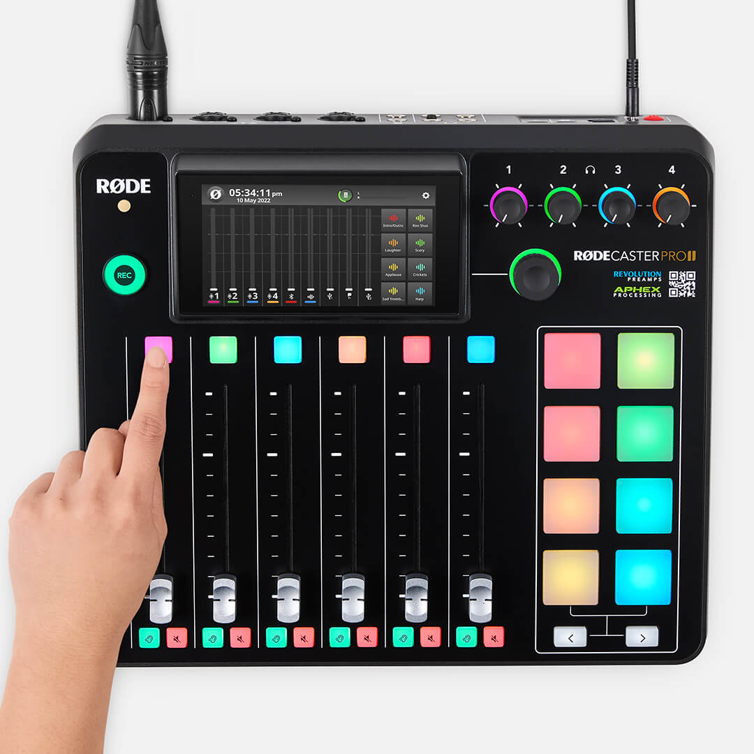 RODE RODECaster Pro II négy mikrofoncsatornás audio produkciós keverő és rögzítő USB, Bluetooth, Ethernet és WiFi csatlakozásokkal-21