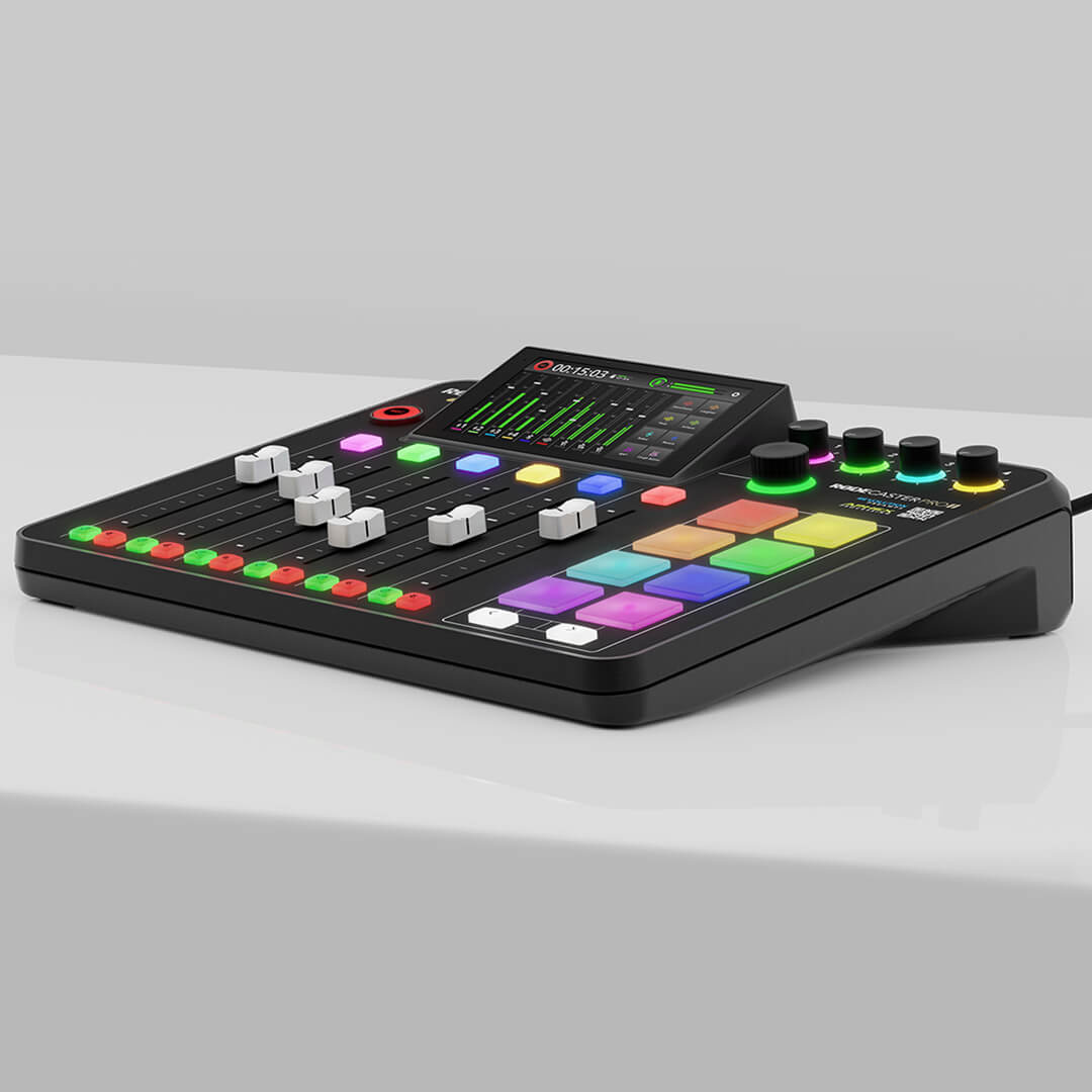 RODE RODECaster Pro II négy mikrofoncsatornás audio produkciós keverő és rögzítő USB, Bluetooth, Ethernet és WiFi csatlakozásokkal-22