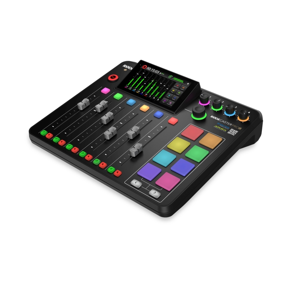 RODE RODECaster Pro II négy mikrofoncsatornás audio produkciós keverő és rögzítő USB, Bluetooth, Ethernet és WiFi csatlakozásokkal-19