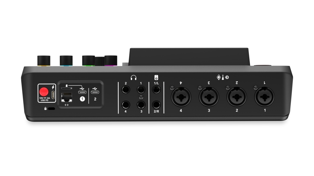 RODE RODECaster Pro II négy mikrofoncsatornás audio produkciós keverő és rögzítő USB, Bluetooth, Ethernet és WiFi csatlakozásokkal-17