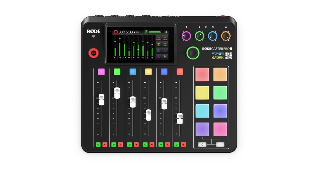 RODE RODECaster Pro II négy mikrofoncsatornás audio produkciós keverő és rögzítő USB, Bluetooth, Ethernet és WiFi csatlakozásokkal-14