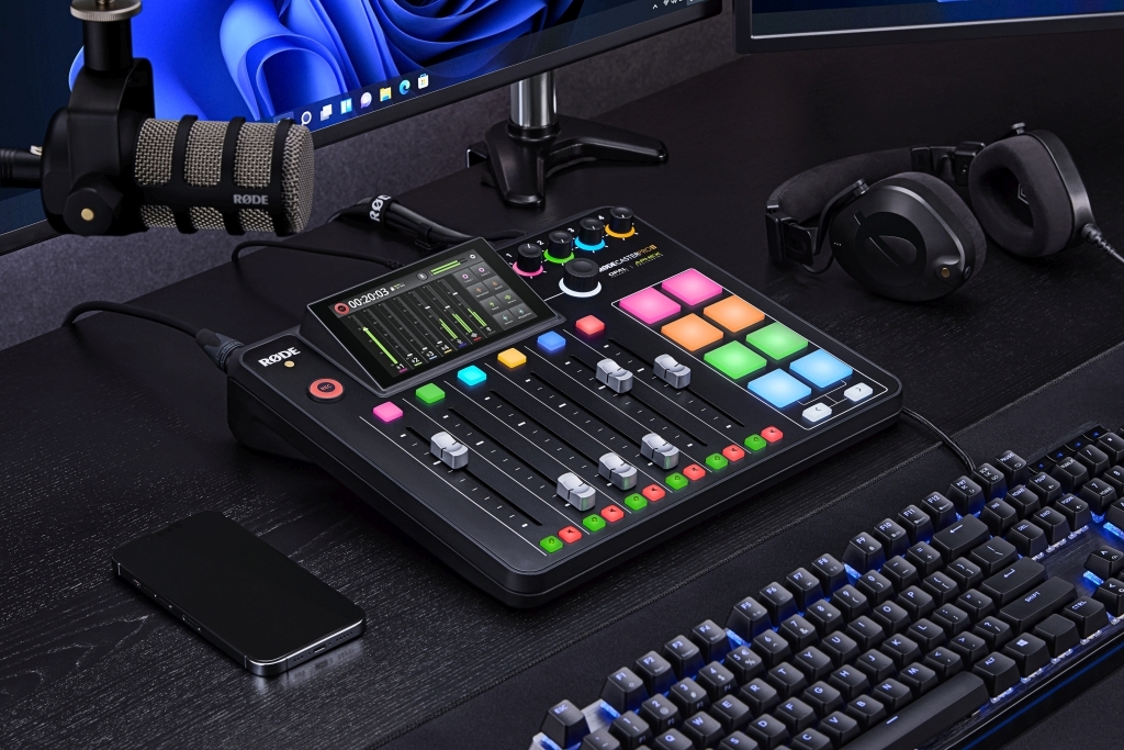 RODE RODECaster Pro II négy mikrofoncsatornás audio produkciós keverő és rögzítő USB, Bluetooth, Ethernet és WiFi csatlakozásokkal-16