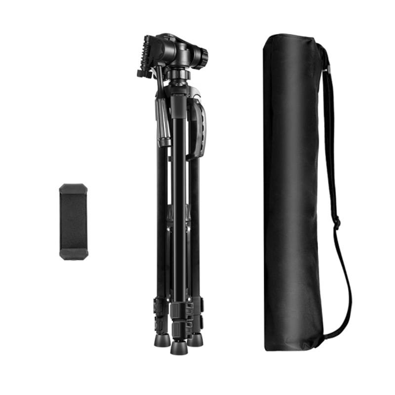 PULUZ fényképező állvány 3D 360 fokos, karos fejjel + mobiltelefon tartó (PU3096B)-0