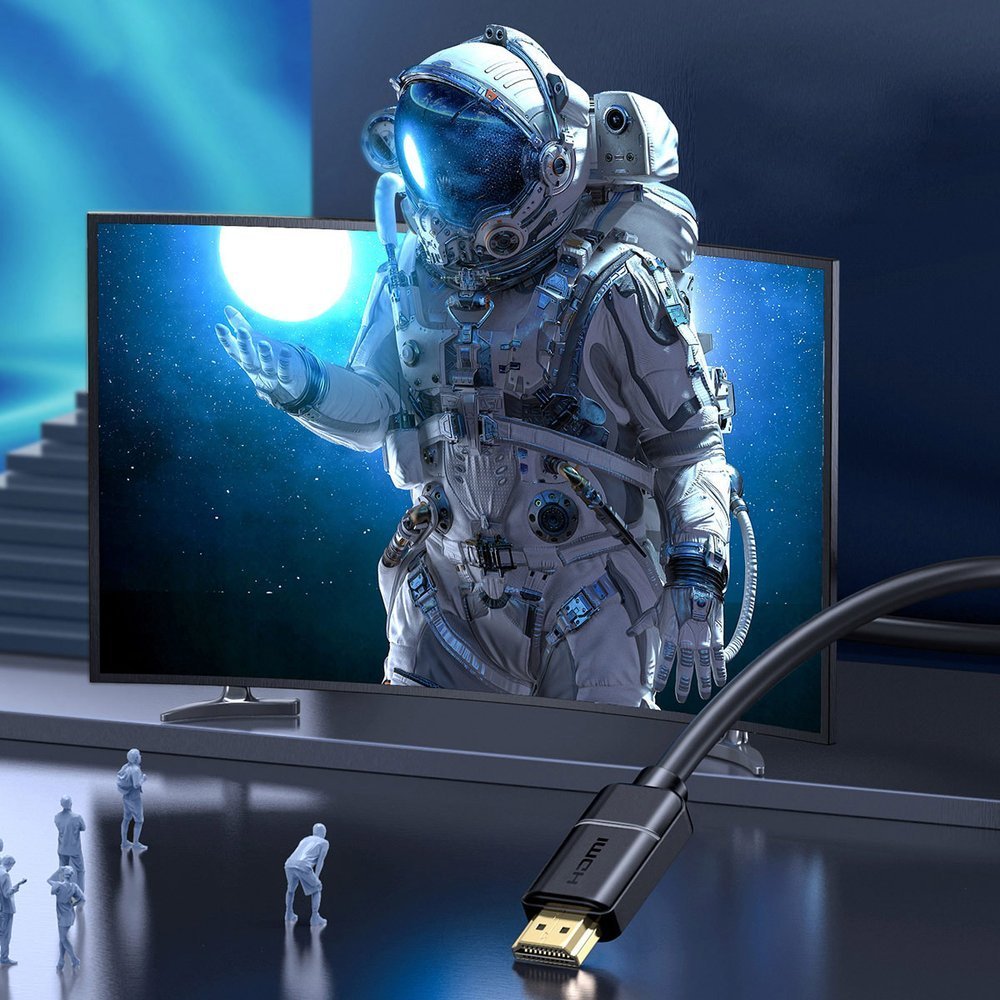 Baseus HDMI 2.0 kábel 4K 60Hz 3D HDR 18 Gbps 1m fekete (CAKGQ-A01)-3