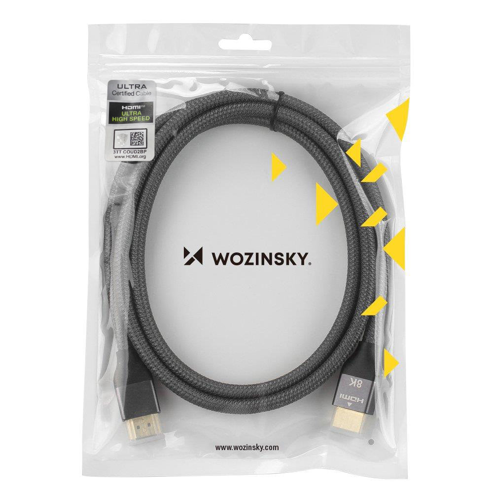Wozinsky HDMI kábel 2.1 8K 60Hz 48 Gbps / 4K 120Hz / 2K 144Hz 1m szürke (WHDMI-10)-5
