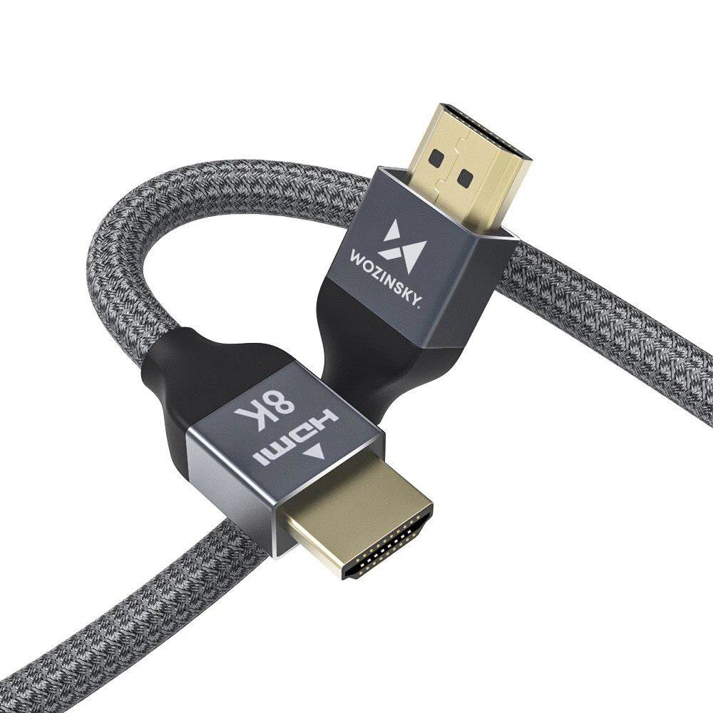 Wozinsky HDMI kábel 2.1 8K 60Hz 48 Gbps / 4K 120Hz / 2K 144Hz 2m szürke (WHDMI-20)-2