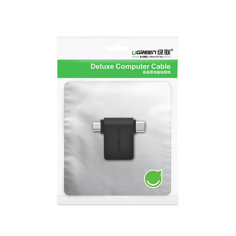 Ugreen OTG USB adapter USB 3.2 Gen 1 (5Gbps) - USB Type C / micro USB fekete (30453)-11